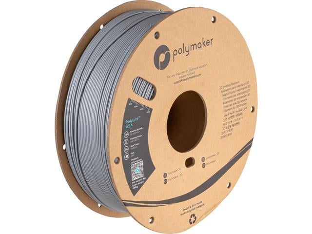 Polymaker ASA Filament 1.75mm Grey, 1kg ASA 3D Printing Filament, Heat & Weather Resistant - ASA 3D Printer Filament Perfect for Printing Outdoor...