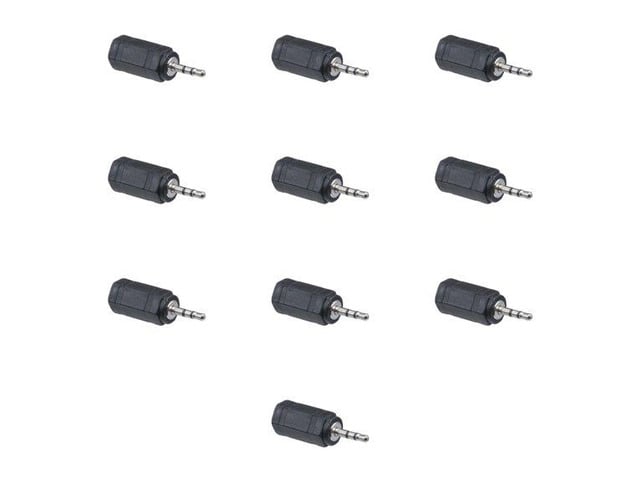 Lumenzi 3.5mm Stereo Female to 2.5mm Stereo Male Headset Adapter, 10 Count, 1 Pack