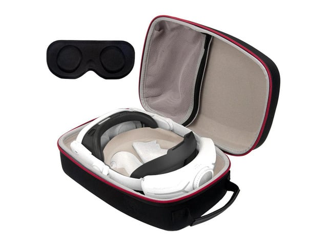 EVA Protective Box Portable VR Headset Controller Bag Shockproof Anti-Scratch with Len Protective Cover for Quest 3