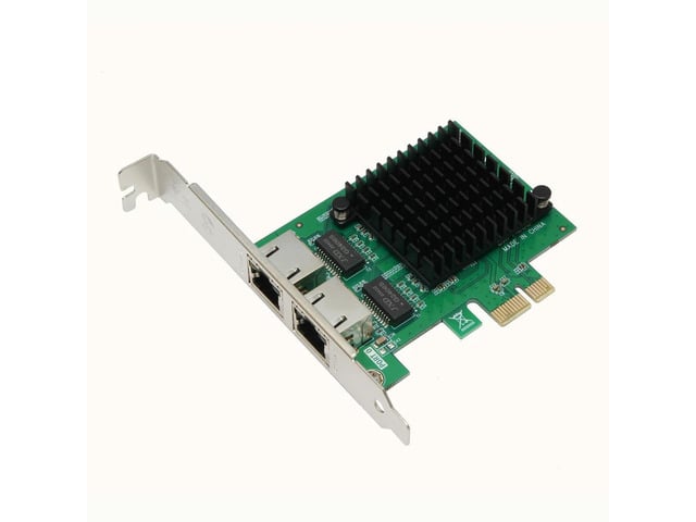 Dual-Port PCI-E Ethernet Card High-Speed Network Adapter Fit ATX/ITX Cases Supports PCI-E X1 Slot For PCs Servers Soft Routers