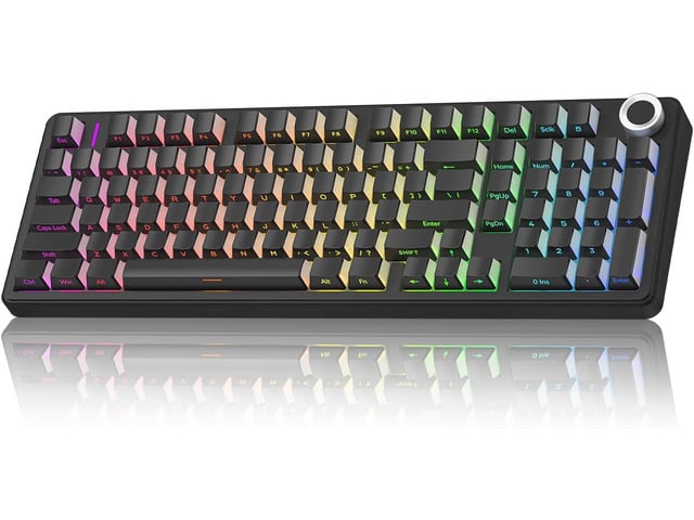 AULA F99 Pro Wireless Mechanical Keyboard-Silent Version,BT5.0/2.4GHz/USB-C Hot Swappable Custom Keyboard,Gasket Structure,Pre-lubed Linear...