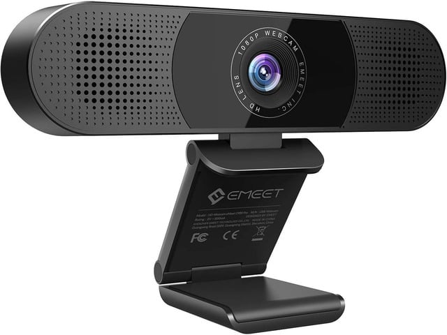 KEHIPI 3 in 1 Webcam - 1080P Webcam with Microphone and Speakers, Noise Reduction, Auto Low Light Correction W/Cover, C980 Pro USB Camera Web cam...