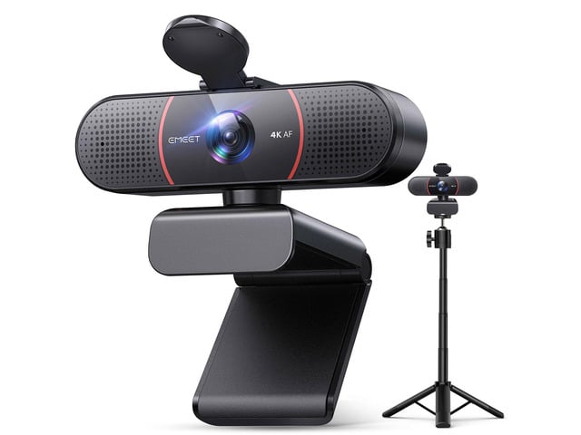 Sony KEHIPI C960 4K Webcam with Tripod, 4K UHD Sony Sensor, 3 Adjustable Height Mini Tripod w/Privacy Cover, PDAF Auto Focus, Dual Noise-Cancelling...