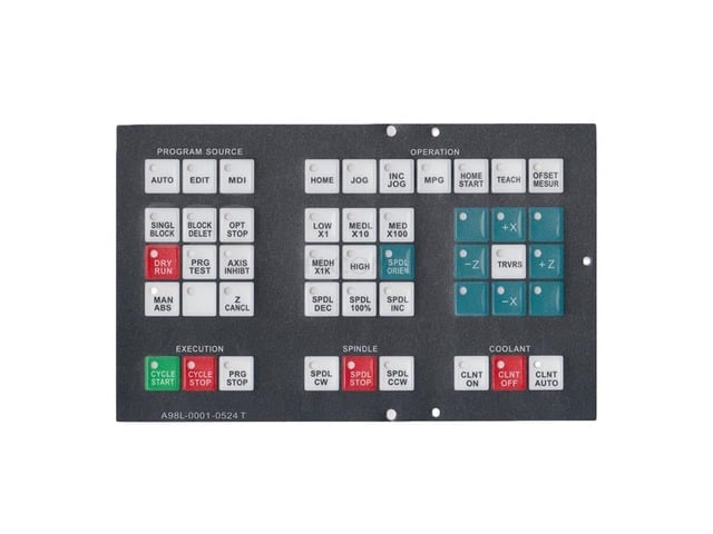 A98L-0001-0524 #T Membrane keyboard buttons for CNC human-machine interfaces suitable for machine tool control panels