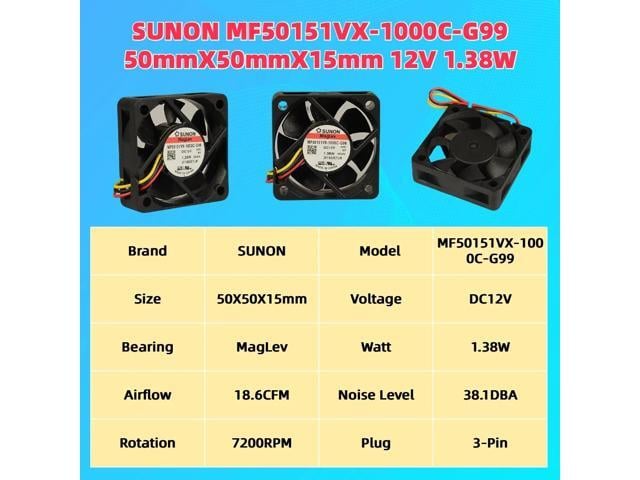 MF50151VX-1000C-G99 Axial Fan Blower, suitable for 3D printer accessories.