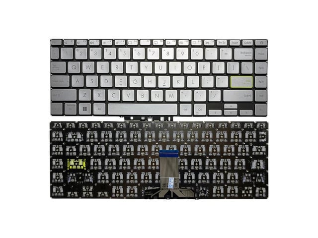 Backlit laptop keyboard (silver, no backlight) for US version of VivoBook Flip 14 TM420 TM420IA TM420U TM420UA TP470 TP470E TP470EA TP470EZ