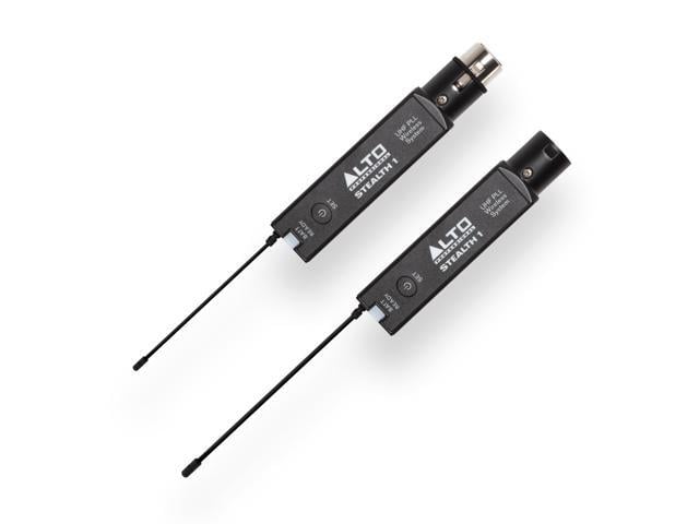 A Stealth 1 Mono UHF XLR Wireless Audio System, Transmitter and Receiver for Powered Speakers, Mixers and Dynamic Microphones