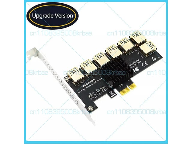 For Gold-Plated PCI-E 1-to-7 USB 3.0 Graphics Card Extension Board X1 to X16 External Graphics Card 009 Plus 1 to 7