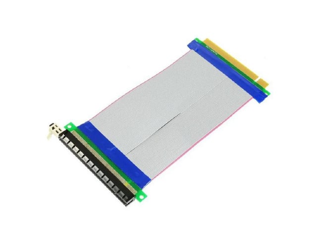 PCI-E 16X Ribbon Extension Cable Graphics Card PCI Express PCIE 2.0 Riser Card Converter Extender 20CM
