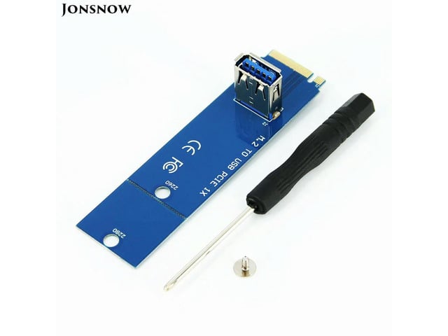 NGFF M.2 to USB 3.0 PCIE x16 Adapter for Graphics Cards BTC Miner Riser Card NGFF Slot PCIe Expansion Card Convertor for PC