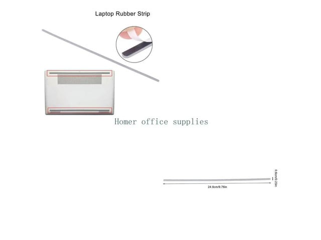 Replacement Rubber Foot Strips for 13-AE Laptop Bottom Cover Case Rear Rubber Foot Strips Rubber Guards