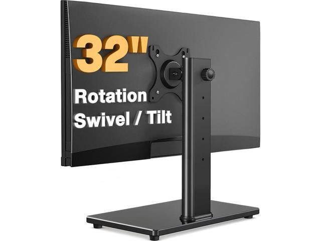 TAVR Furniture Single Monitor Stand VESA Mount for 13-32 Inch Screens Free-Standing Monitor Riser with Swivel Tilt Rotation Height Adjustable,...
