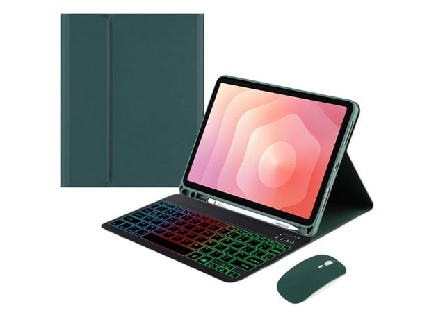 Samsung Detachable Rainbow Backlit Bluetooth Keyboard Case for Samsung Galaxy Tab S11 11' (SM-X730/SM-X736B), US English Layout Keyboard with Pen Holder &...