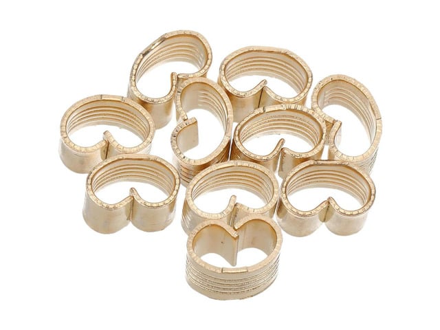 10Pcs Copper Terminal Buckle 6Mm Timing Belt Clamp Crimp Ends Fastening Clip Wire Connector 3D Printer Splice Copper Buckle Belt
