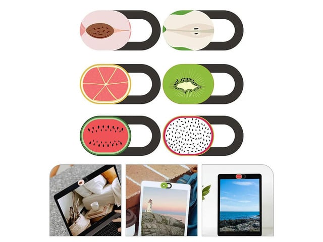 6Pcs Decorative Webcam Cover for Laptop Computer Phone Camera Privacy Slider ABS Material Light Weight No Glue Residue Ultra