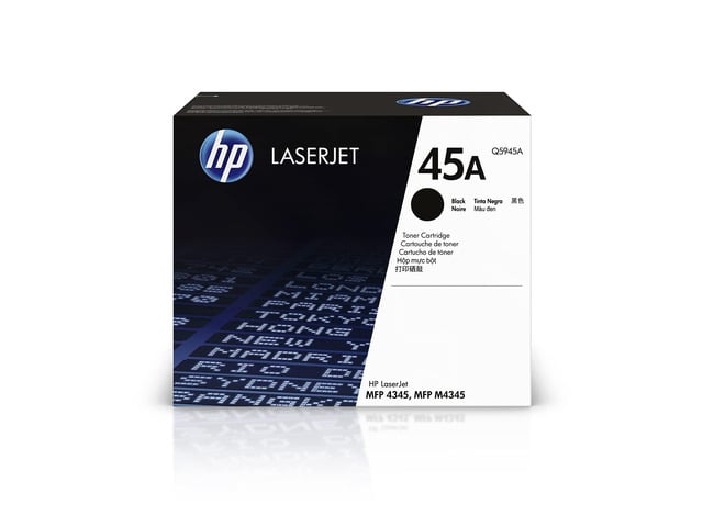 Original 45A Black Toner Cartridge Works LaserJet 4345 MFP Series, LaserJet M4345 MFP Series Q5945A