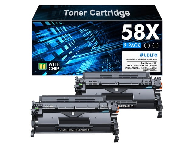 HP 58X CF258X Toner Cartridge Black Replacement for HP 58X CF258X 58A CF258A Compatible with LaserJet MFP M428fdw M428fdn M428dw M404 M428 Pro M404n...