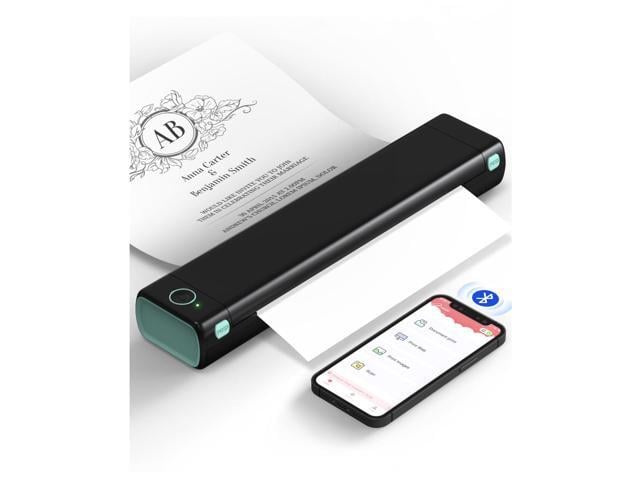 Portable Printers Wireless for Travel, M08F Thermal Bluetooth Printer Support for 8.5'x11' US Letter, Small Inkless Printer Compatible with iOS,...