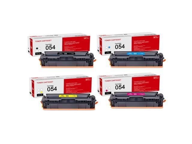 Canon 4 Pack 054 BK/C/M/Y Toner Cartridge: Compatible CRG054 Replacement for Canon 054 CRG-054 for Canon imageCLASS MF642Cdw MF644Cdw MF640C MF641Cw...