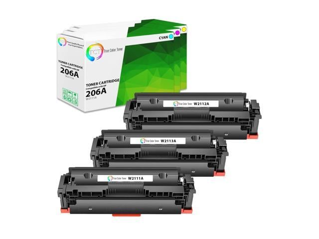 HP 206A Color Toner Cartridge 3 Pack - Compatible Replacement for HP 206A W2111A W2112A W2113A Works with HP Color LaserJet Pro M255dw M282 283fdw...