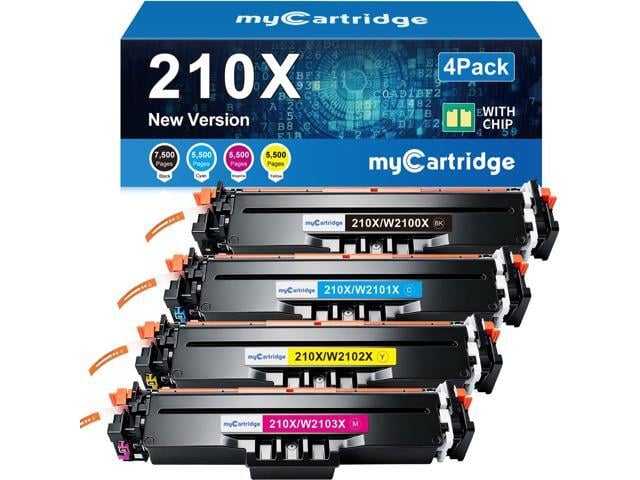 HP 210X Toner Cartridges 4 Pack for HP 210X 210A MFP 4301fdw 4301fdn with Chip Compatible for HP Color LaserJet Pro MFP 4301fdw 4301fdn 4201dw...