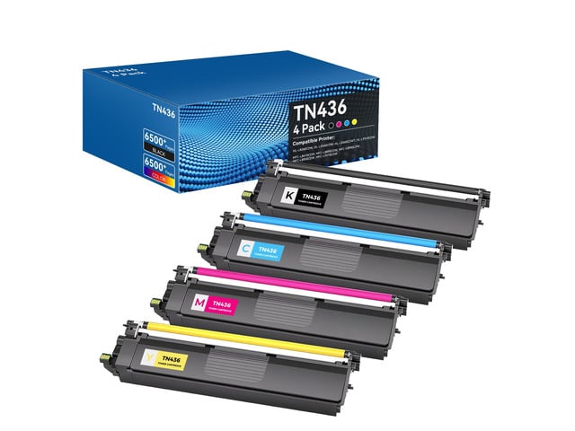 Brother TN436 Toner Cartridges High Yield 4 Pack Compatible for Brother L8905CDW TN436 TN433 TN431 Toner Work with MFC-L8610CDW L8895CDW L8905CDW...