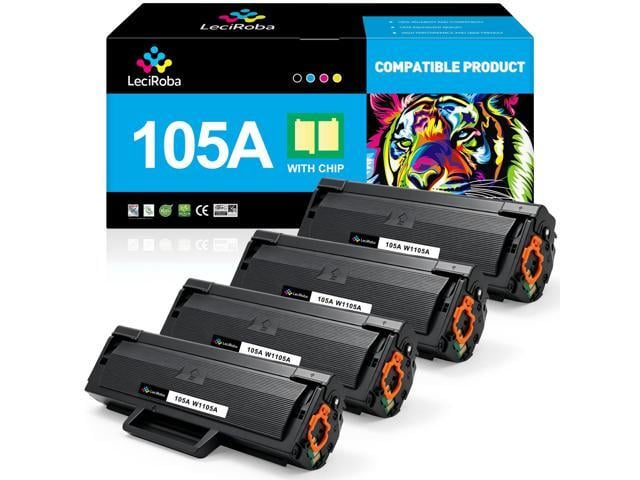 HP Compatible 105A W1105A Toner Cartridge for HP 105A W1105A Toner Cartridge for HP Laser MFP 107a 107w 135a 135w 137fnw Printer (3000 Pages, 4-Packs)