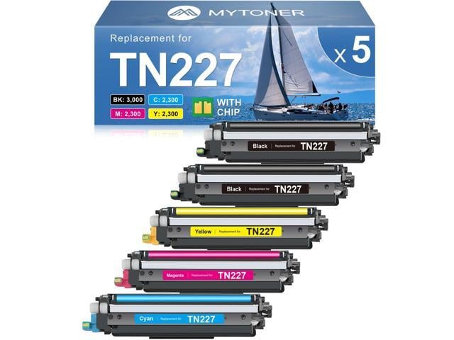 Brother TN227 TN-227 TN-227BK/C/M/Y High Yield Toner Cartridge TN 227 TN223 Compatible for Brother TN-223BK/C/M/Y TN-223 for HL-L3210CW MFC-L3770CDW...