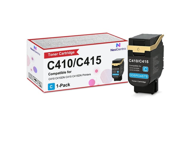 C410 Toner Cartridge 006R04678 Cyan Toner Cartridges Compatible for Xerox Genuine C410 C410DN C415 C415DN Printers Series Standard Capacity 2,000...
