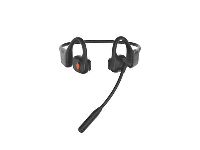 Open Ear Headphones with Mic - 29g Lightweight Open Ear Headset with DSP Noise Cancelling Boom Mic, 270° Rotatable Mic, Connect 2 Devices, 10H...
