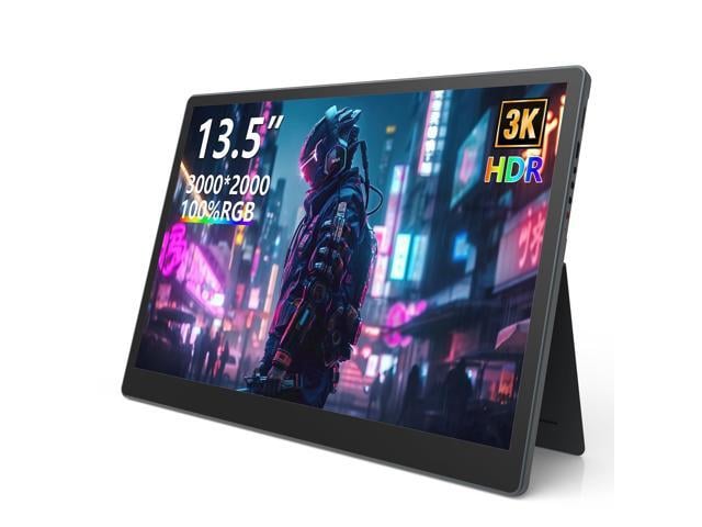 Portable Monitor 13.5'' 3000×2000 IPS 3:2 Screen, 100% sRGB HDR USB-C HDMI Second Monitor for Laptop, Ultra-Slim Portable Display with Adjustable...