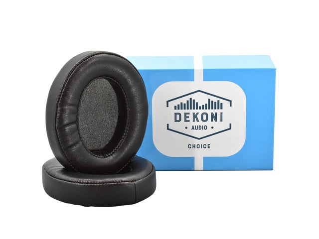 Dekoni Replacement for Audeze Mobius and Penrose Earpads, Gaming Headset Foam Pads, Black, 1 Pair (Choice Leather)