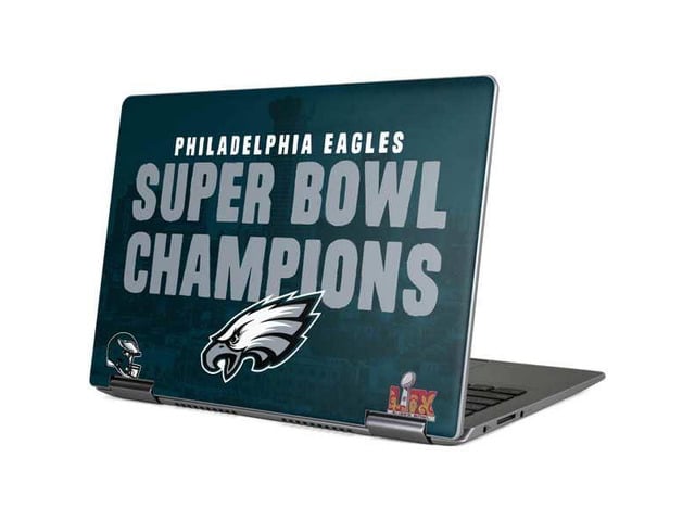 Decal Laptop Skin Compatible with Yoga 710 14in - Officially Licensed NFL Philadelphia Eagles Super Bowl LIX Champions Design