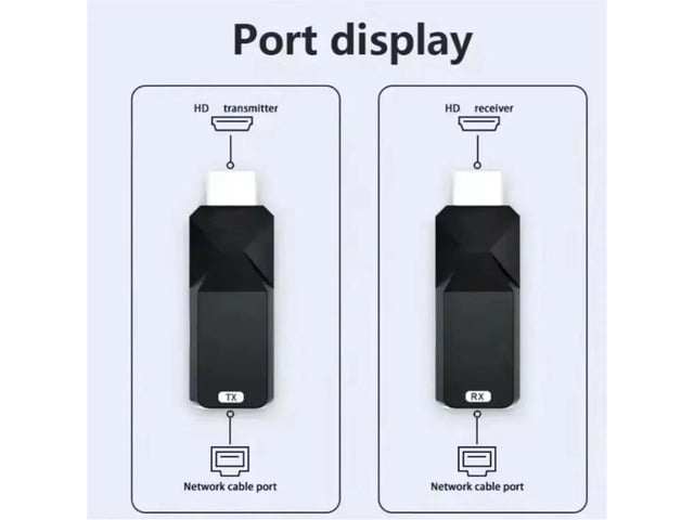 50M 1080P 60Hz -Compatible Video Audio Transmitter Receiver Extender Display Laptop to Monitor