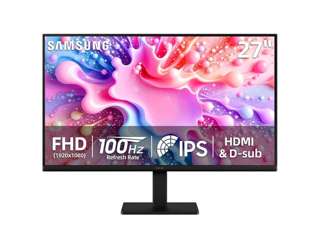 AMD 27 inch IPS FHD (1920 x 1080) Monitor, S3 Series, 100Hz Refresh Rate, AMD FreeSync, Flicker-Free, Game Mode, Eye Care, HDMI & VGA, Ergonomic...