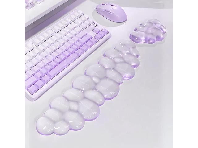 Mouse Pad with Wrist Rest, Soft Cloud Gel Keyboard Mouse Pad Set with Hand Wrist Support, Cute Non Slip Office Desk Accessories for Comfort/Pain...