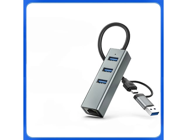 1000Mbps USB3.0 HUB 4 IN 1 Docking Station Type C to RJ45 Gigabit Network Card Adapter Computer Accessories For Laptop