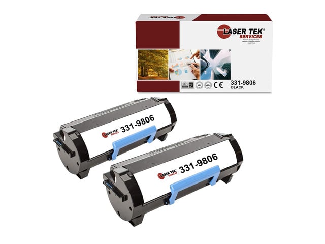 Laser Tek Services B2360X Compatible Black Toner Cartridge 331-9806 2PK