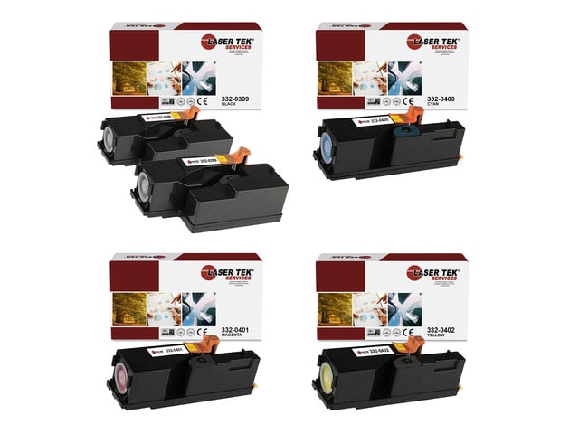 Dell Laser Tek Services Compatible Toner Cartridge Replacement for Dell C1660 332-0339 332-0400 332-0401 332-0402 Works with Dell C1660w C1660 C1660cnw...