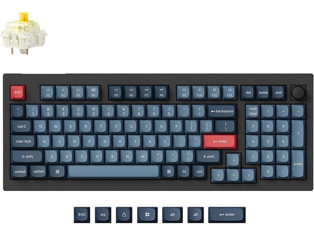 Keychron V5 Max Custom Wireless Mechanical Gaming Keyboard with Number Pad, 96% Layout QMK/VIA 2.4 GHz/Bluetooth 5.1/Wired, RGB Backlit...