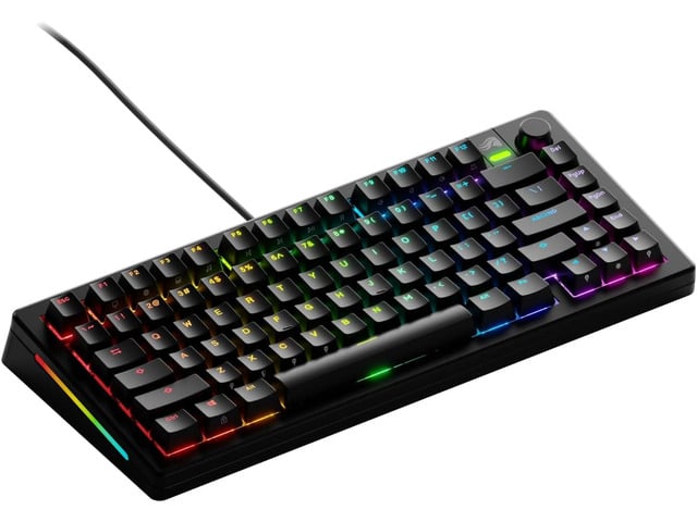Glorious Gaming - GMMK 3 Custom Mechanical Gaming Keyboard with Knob, 75% Tenkeyless Keyboard, Modular Gasket System, Doubleshot PBT Keycaps,...