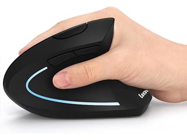 Ergonomic Mouse, Vertical Wireless Mouse - Lekvey Rechargeable 2.4GHz Optical Vertical Mice: 3 Adjustable DPI 800/1200/1600 Levels 6 Buttons, for...