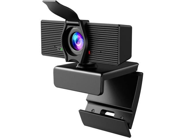 Webcam with Microphone & Privacy Cover, 1080P HD Web Computer Camera, USB Plug and Play Laptop PC Desktop Camera, Works with Zoom, Skype, Teams,...