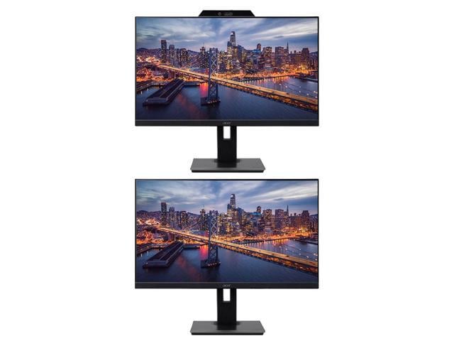 Acer B277 D 27-inch 1080P Full HD IPS 75 Hz 4 ms Monitor, 2-Pack bundle with B277 Eye Care, Webcam, USB Hub, HDMI, DisplayPort, Integrated Speakers