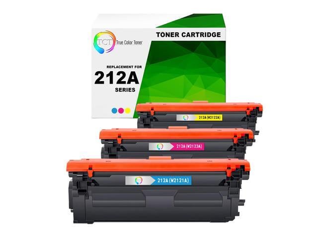 HP True Color Toner 212A Color Toner Cartridge 3 Pack - Premium Compatible Replacement for HP 212A W2121A W2122A W2123A Works With HP Color LaserJet...