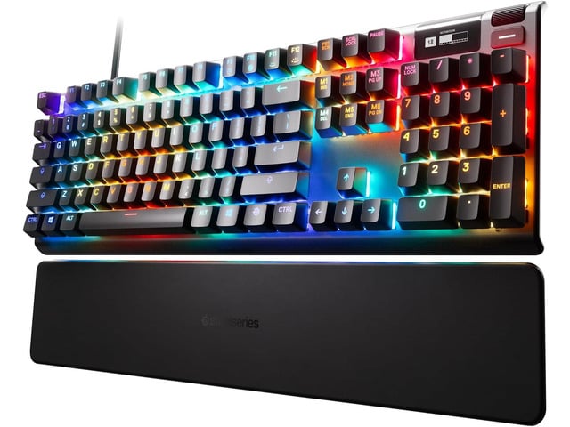 SteelSeries Apex Pro Mechanical Gaming Keyboard Adjustable Actuation Switches
