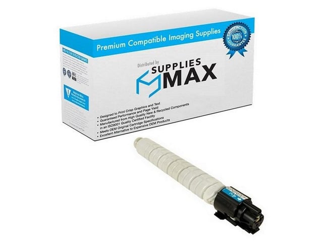 SuppliesMAX Compatible Replacement for Gestetner Corp MP-C306/MP-C306ZSPF/MP-C307/MP-C307SPF/MP-C406/MP-C406ZSPF Series Cyan Toner Cartridge (6000...