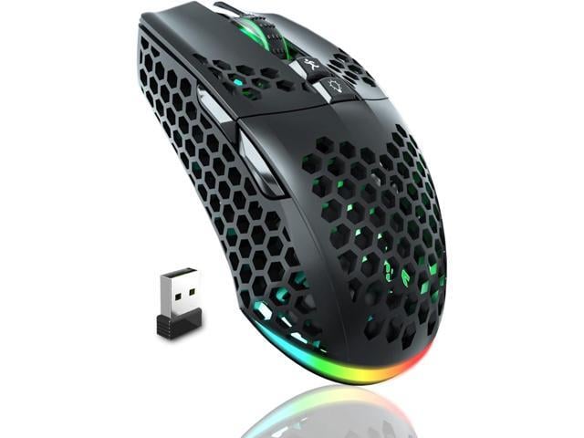 SOLAKAKA SM600 Honeycomb Shell Gaming Mouse Wireless,Tri-Modes BT/2.4G Wireless/Type-C Wired Gamer Mouse with 2 Side Buttons, Macro Programmable...