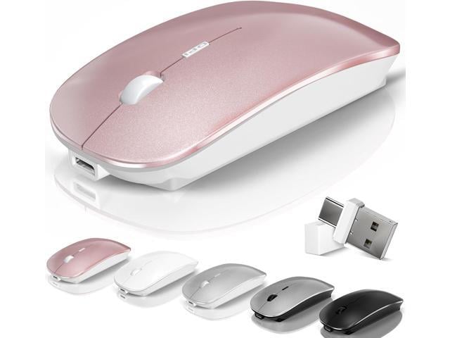 Apple Wireless Bluetooth Mouse for Mac Air MacBook Pro Laptop PC Pad Optical Rechargeable Silent Mouse with Jiggler Mode Dual Mode Switch Bluetooth...