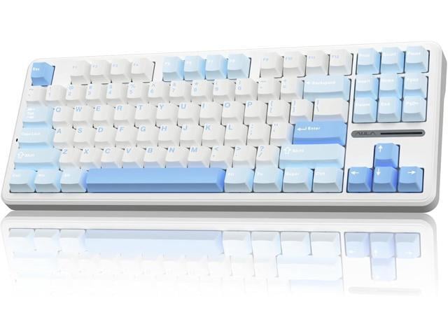 AULA F87 Wireless Mechanical Keyboard, 75% TKL Custom Hot Swappable Gaming Keyboards with PBT Keycaps, Pre-lubed Greywood Switches, RGB Backlit...